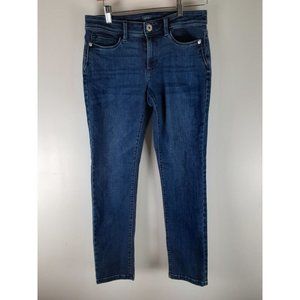 J. Jill Women's Dark Wash Authentic Fit Slim Ankle Jeans Stretch Casual 4